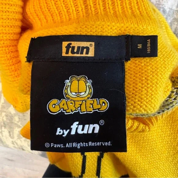 Garfield x fun Turtleneck Sweater Size M Streetwear Graphic Novelty Heavyweight - Picture 10 of 13